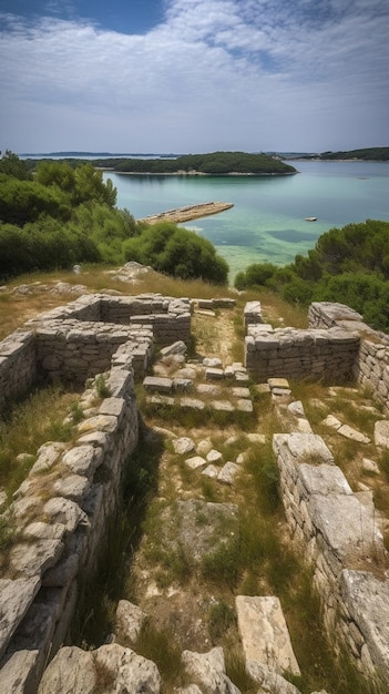 Las ruinas de la antigua ciudad de kotor.