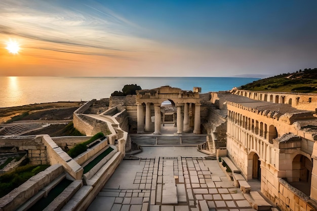 Las ruinas de la antigua ciudad de paphos.