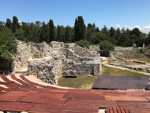 Foto las ruinas de la antigua ciudad de el sebastopol