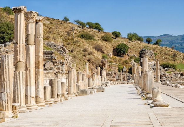 Ruinas antiguas de la ciudad de Efes Efesus en Turquía