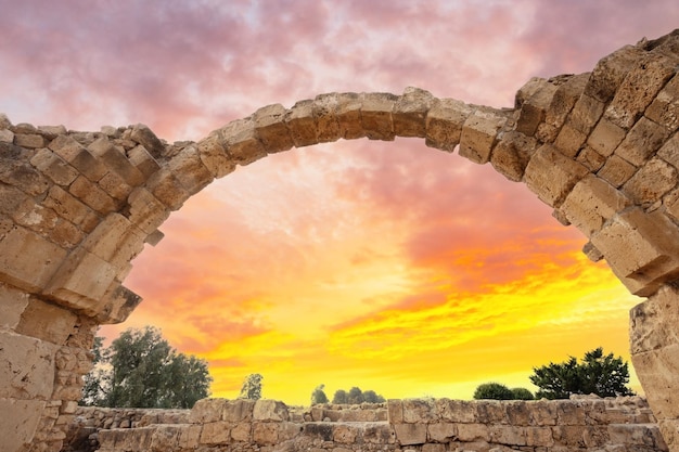 Ruinas antiguas de la ciudad de Kourion cerca de Paphos y Limassol Chipre