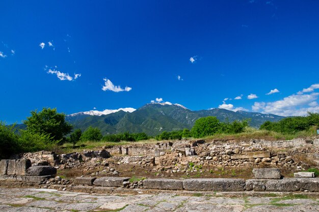 Ruinas antiguas en Dion Grecia