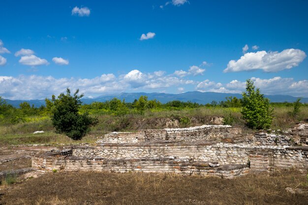 Ruinas antiguas en Dion, Grecia.