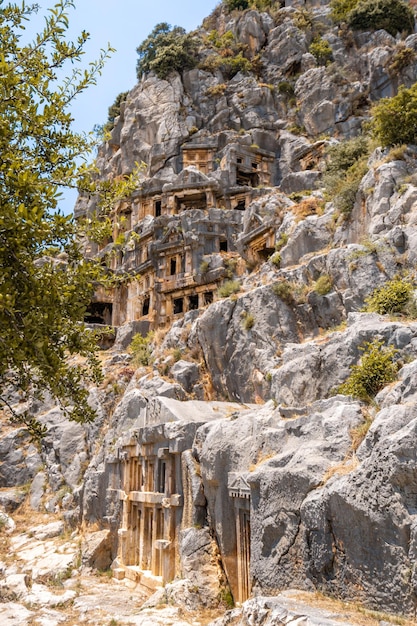 Foto ruinas del antiguo anfiteatro griego-romano en myra