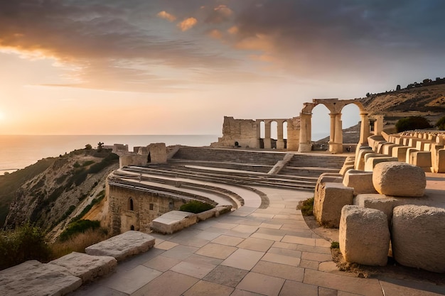 Las ruinas del antiguo teatro griego