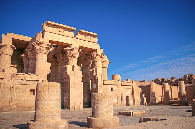 Las ruinas del antiguo templo de Sebek en Kom Ombo Egipto