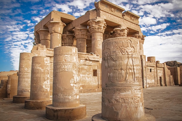 Las ruinas del antiguo templo de Sebek en Kom Ombo Egipto