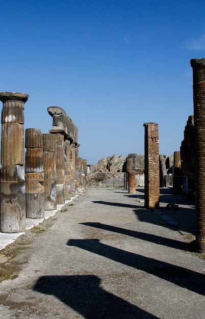 Foto ruínas arqueológicas de pompeia