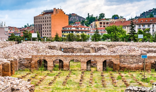 Ruinas de los baños romanos de Ankara en Turquía