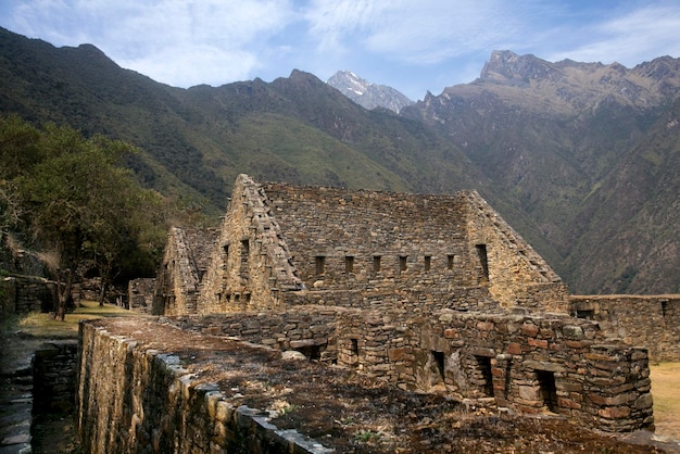 Ruinas de Choquequirao, un sitio arqueológico Inca en Perú, similar a Machu Picchu.