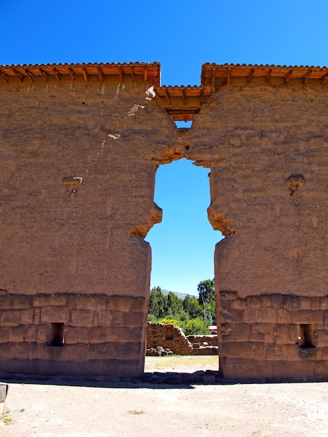 Ruinas de la ciudad Inca en el Altiplano Perú América del Sur