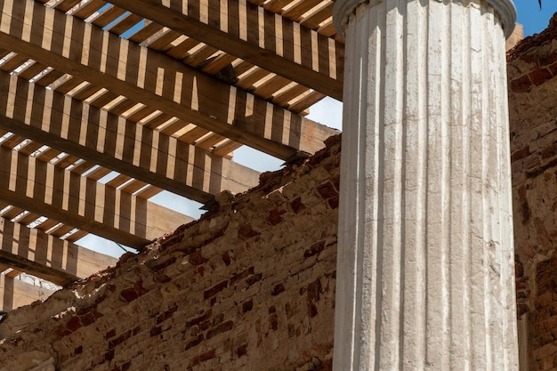 Ruinas de ciudades antiguas edificios estructuras antiguas Restauración de valores culturales columnas de estilo griego