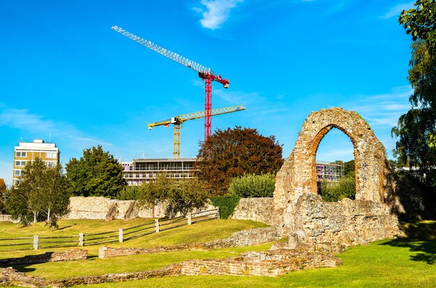 Ruínas da Abadia de Santo Agostinho em Canterbury. patrimônio mundial na Inglaterra