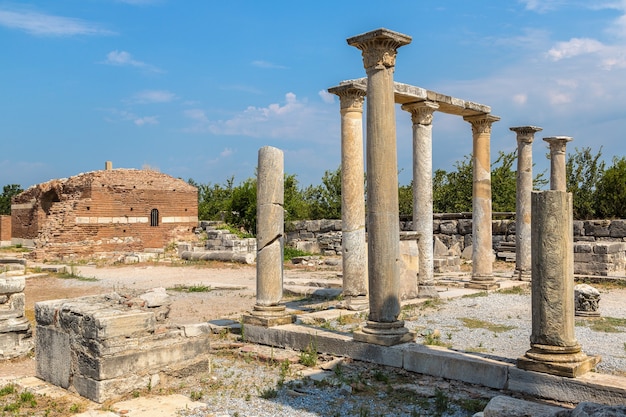 Ruínas da antiga cidade de éfeso, na turquia