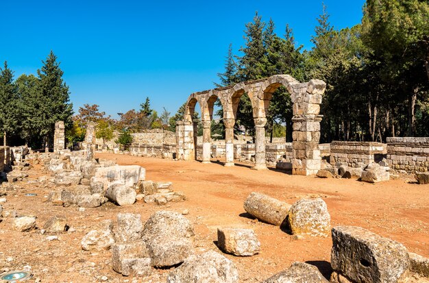 Ruínas da cidadela omíada em Anjar.