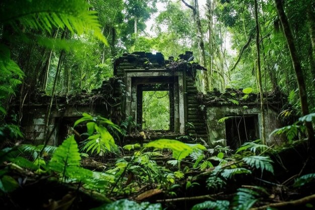 Foto ruínas de gedi na floresta