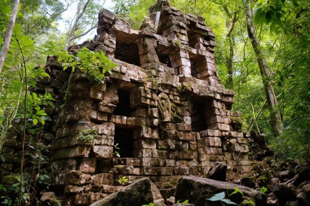 Foto ruínas de gedi na floresta