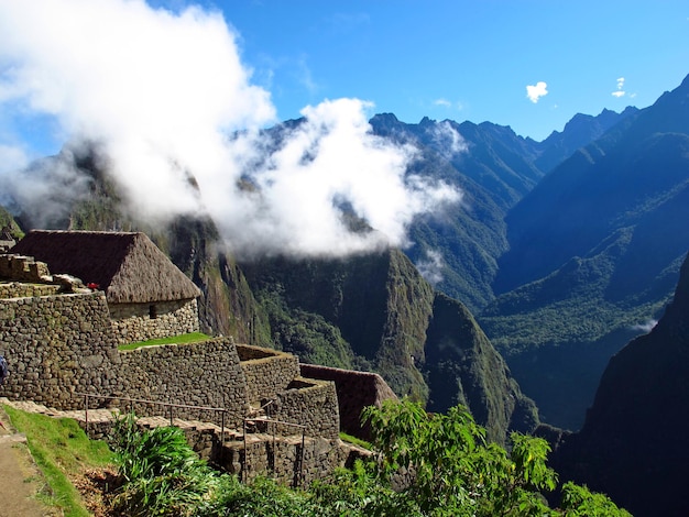 Ruínas de Machu Picchu do Império Inca nas montanhas dos Andes Peru América do Sul