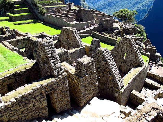 Ruínas de Machu Picchu do Império Inca nas montanhas dos Andes Peru América do Sul