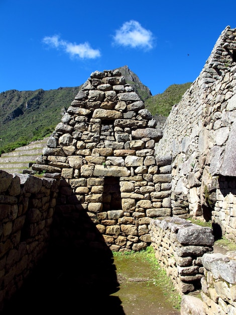 Ruínas de Machu Picchu do Império Inca nas montanhas dos Andes Peru América do Sul