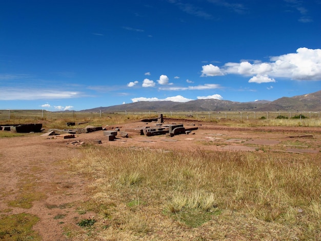 Ruínas de Tiwanaku na Bolívia América do Sul