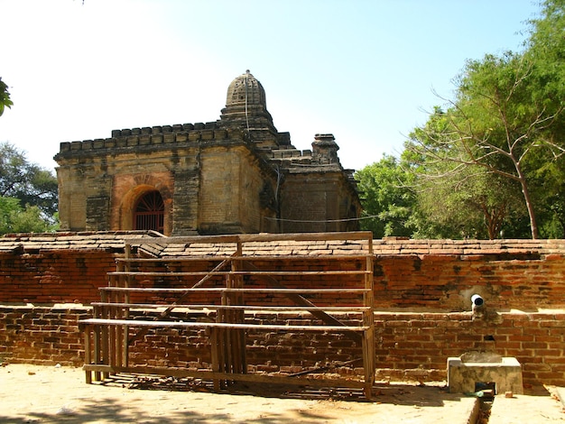 Ruínas do antigo pagode Bagan Myanmar