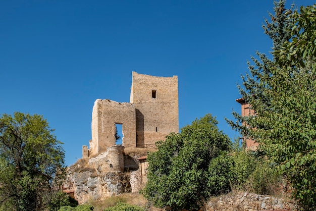 Ruínas do castelo Catalanazor em Soria Espanha