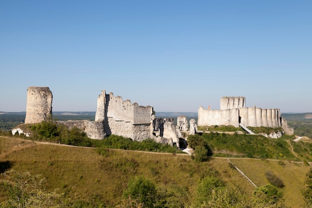 Ruínas do Chateau Gaillard na cidade de Les Andelys