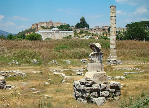 Ruínas do Templo de Afrodite uma das sete maravilhas do mundo Turquia