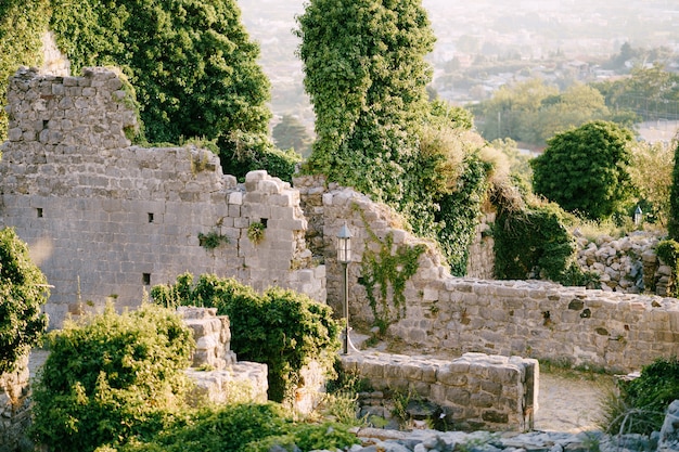 Las ruinas de edificios antiguos en Old Bar Montenegro