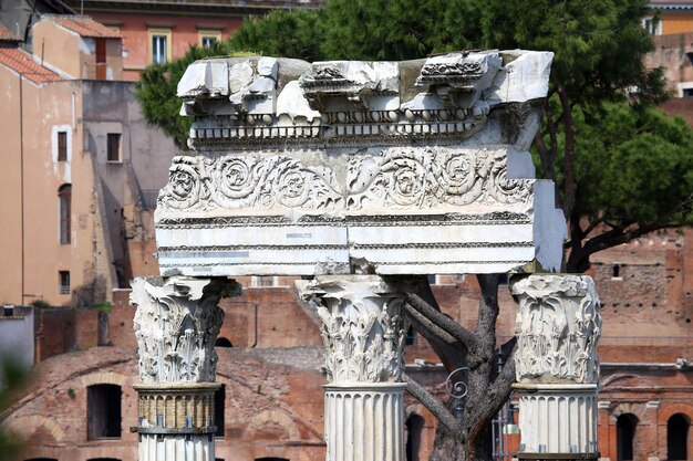 Las ruinas del Foro Romano en Roma Italia