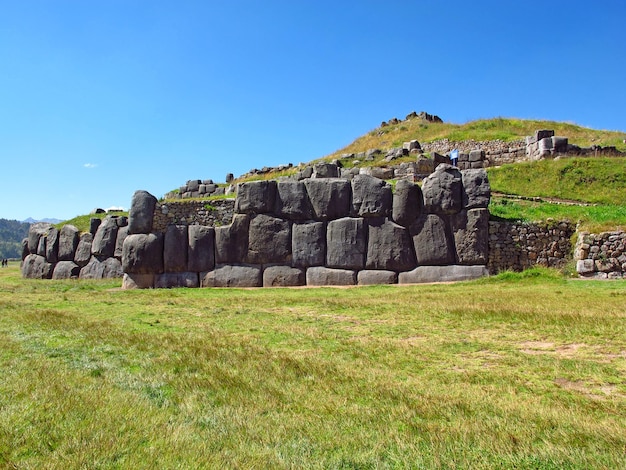 Ruinas de la fortaleza de Sacsayhuaman en Cusco Inca Empire Perú