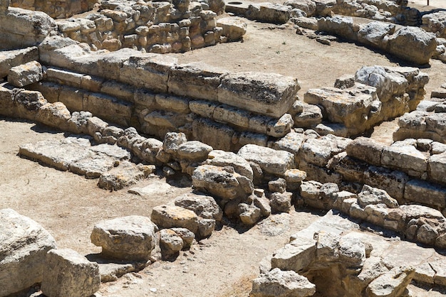 Las ruinas de la Fundación del Palacio de Knossos