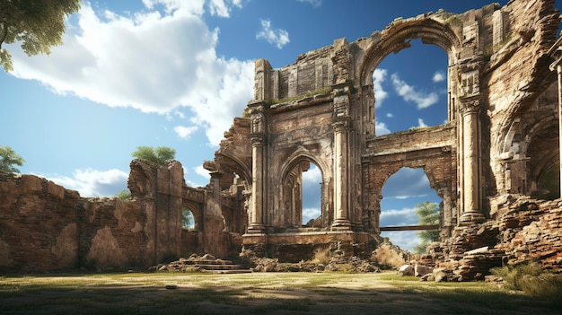 Ruinas de iglesias antiguas y sitios históricos