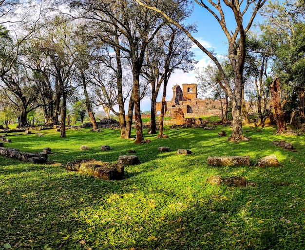 Ruínas jesuítas em São Miguel das Missões, RS, Brasil