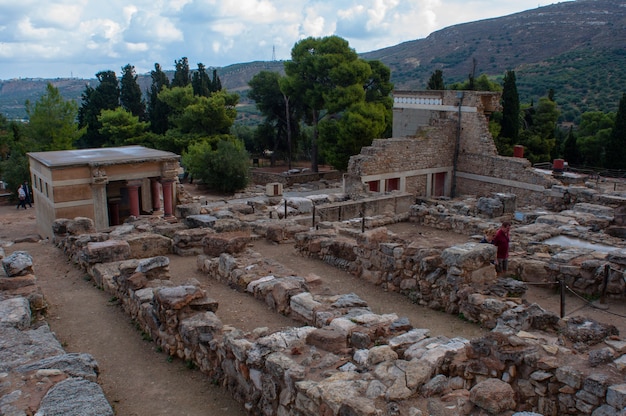 Ruinas del laberinto del Minotauro en Creta.