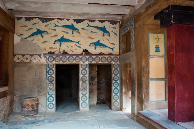 Ruinas del laberinto del Minotauro en Creta.