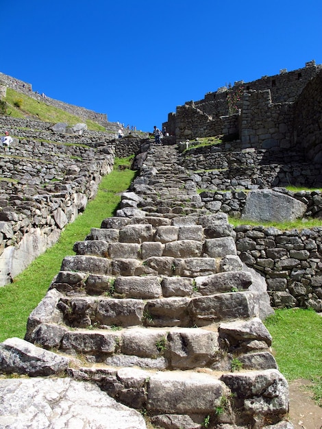 Ruinas de Machu Picchu del Imperio Inca en las montañas de los Andes Perú América del Sur