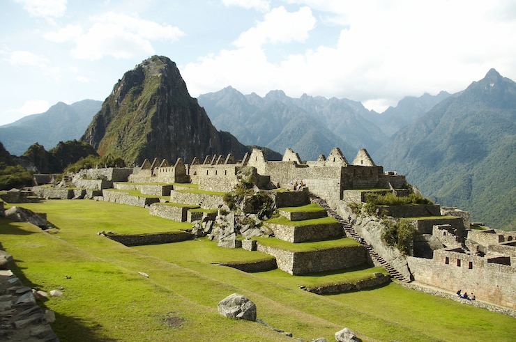 Foto ruínas na cidade perdida dos incas de machu-picchu, peru