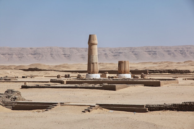 Ruinas del palacio en Amarna, Egipto