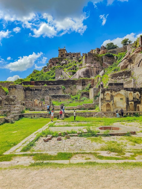 Foto las ruinas del palacio de los reyes de la india.