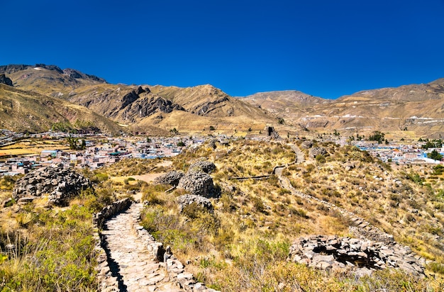 Foto ruinas preincas de chivay en perú