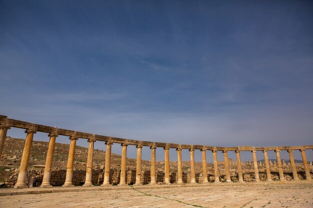 ruinas romanas en la ciudad jordana de Jerash