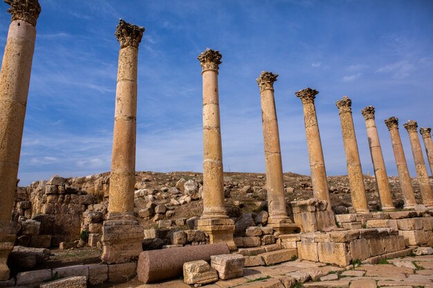 ruinas romanas en la ciudad jordana de Jerash