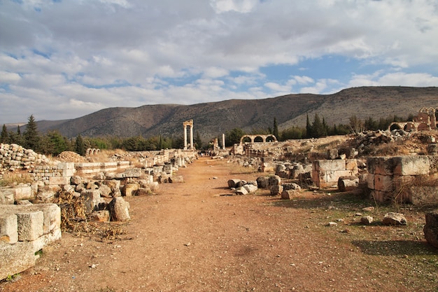 Ruínas romanas em Anjar, Líbano