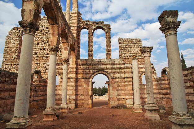 Foto ruínas romanas em anjar, líbano