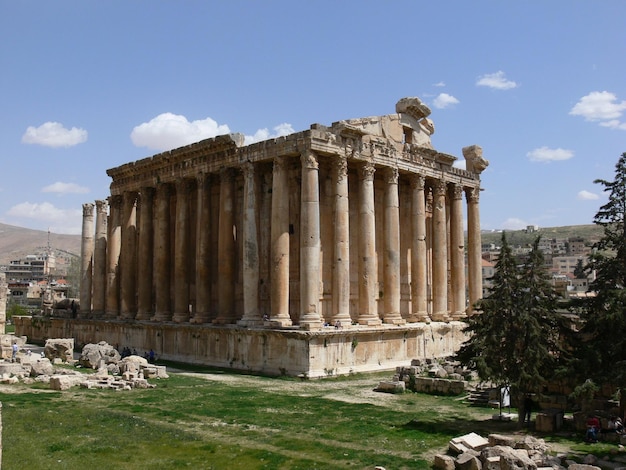 Foto ruínas romanas na bekaa do líbano