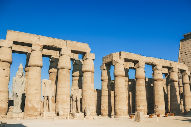 Ruinas del templo egipcio de Karnak el museo al aire libre más grande de Luxor