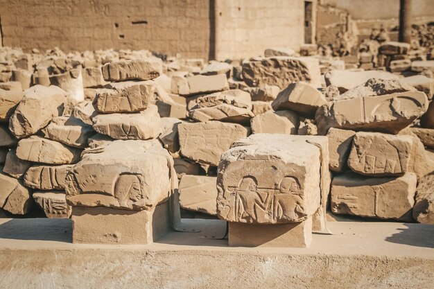 Ruinas del templo egipcio de Karnak el museo al aire libre más grande de Luxor