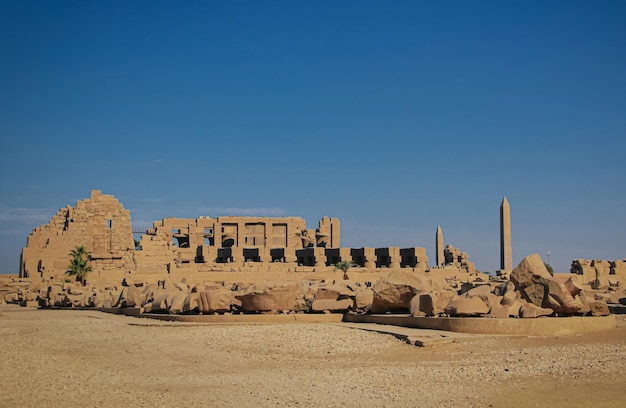 Ruinas del templo egipcio de Karnak el museo al aire libre más grande de Luxor